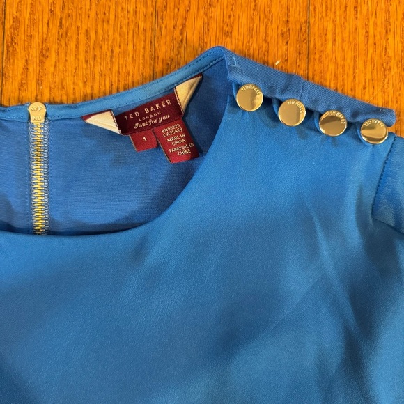 Ted Baker Blue Dress Women’s Size 1 - Picture 5 of 6